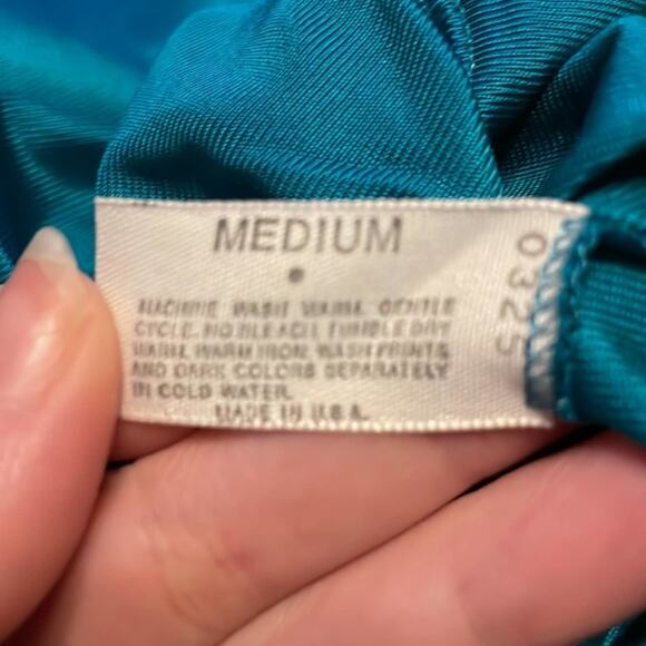 Vintage M Lauren Lorraine green chemise button down lace pajama - Picture 9 of 9